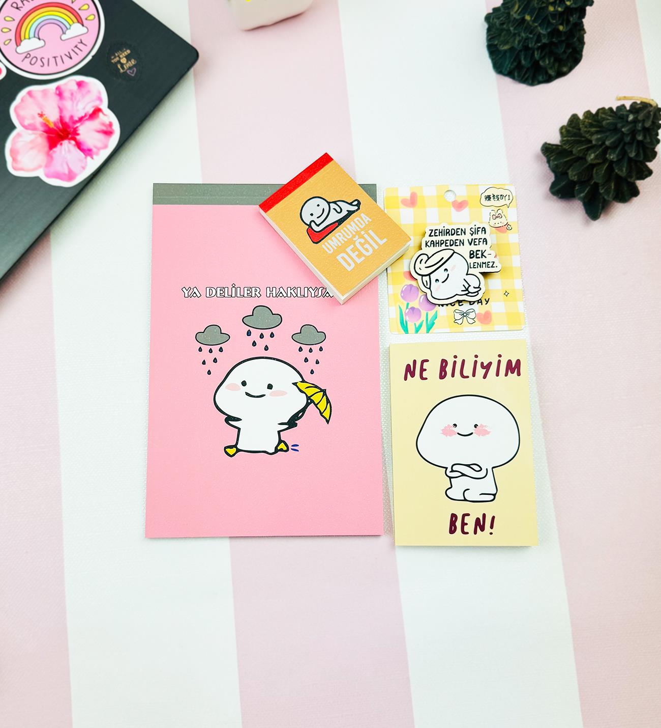 Motto Tasarımlı 4'lü Hediye Seti Seri :14giftmodaGmhs102027