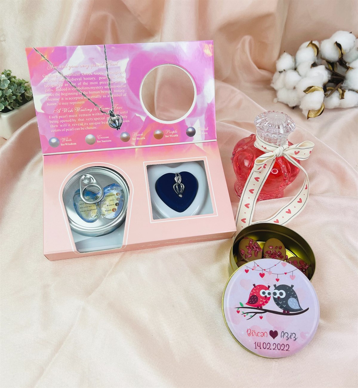 Kişiye Özel Sevgili Baykuşlar Temalı Sevgiliye Hediye Seti giftmodaGmhs101503