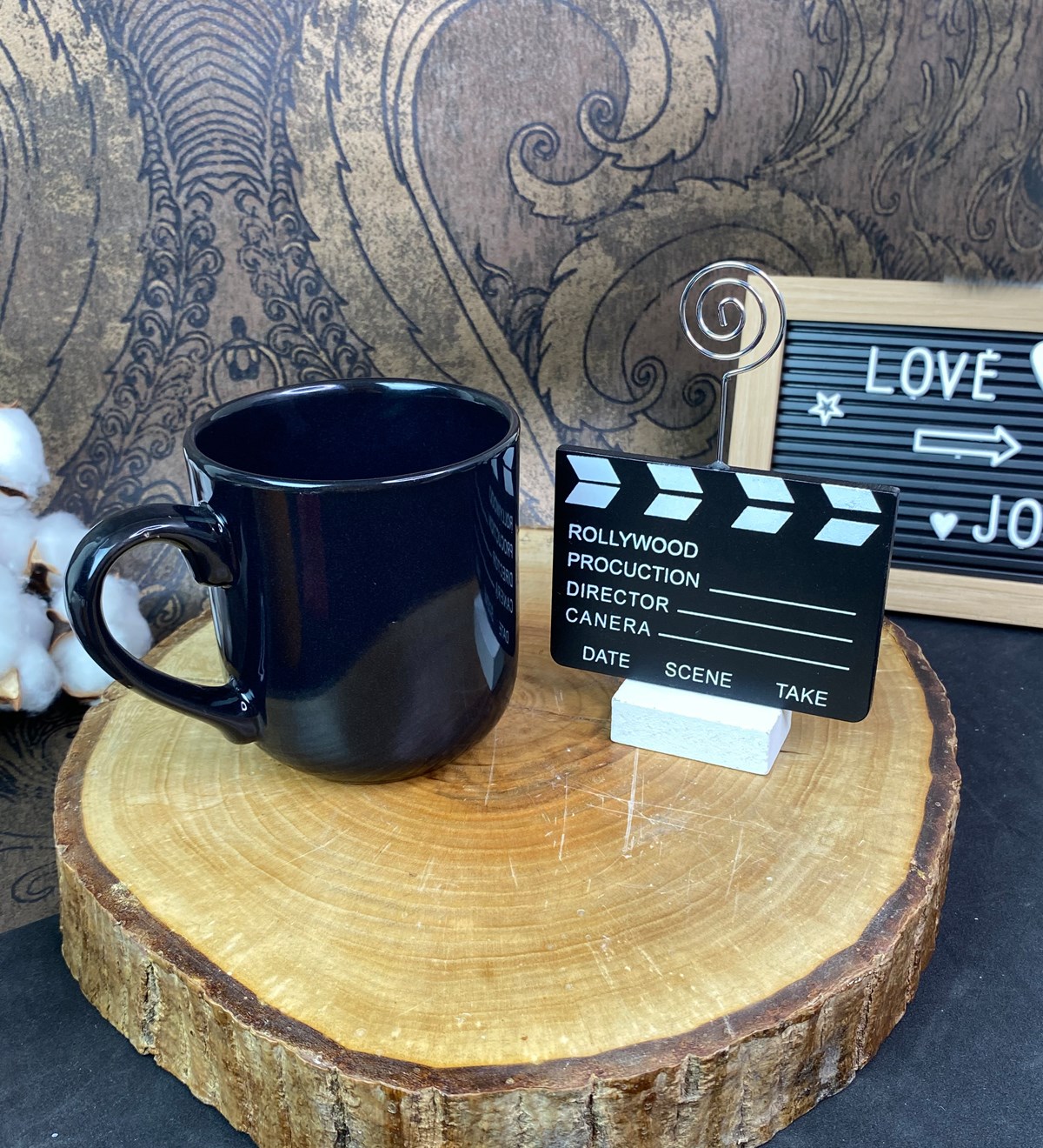 Siyah Bulut Kupa Ve Klaket Not Tutucu SetgiftmodaGmhs101682