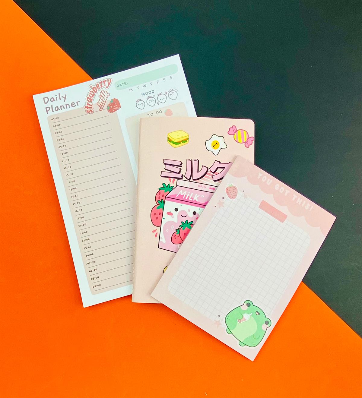 To Do List Yapılacak Listesi Dikişli Defter ve Klavye Önü Haftalık Planlayıcı Set:7giftmodaGmhs101939