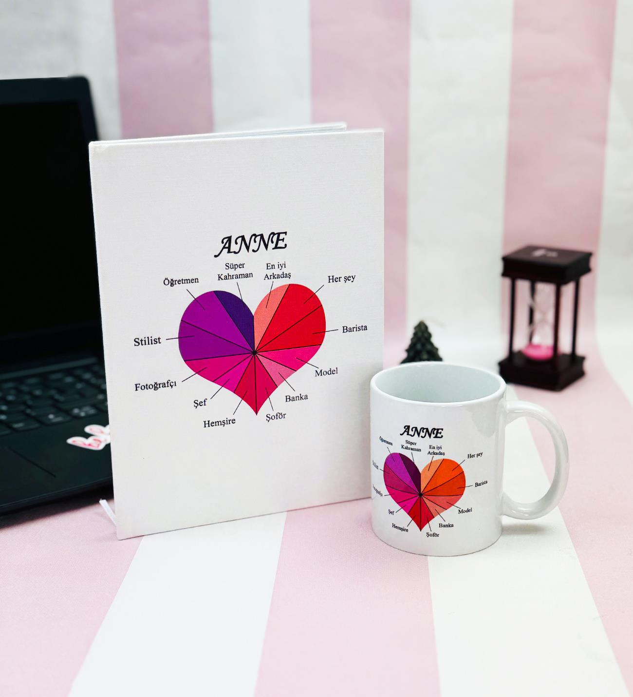 Süper Anne Tasarımlı Kupa Ve Sert Kapaklı DeftergiftmodaGmhs101998