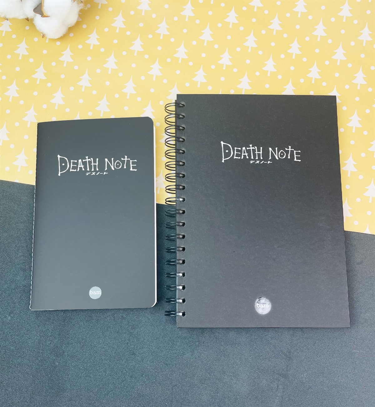 Death Note Tasarımlı Spiralli Defter Ve Terzi Dikişli Defter SetgiftmodaGmhs101564