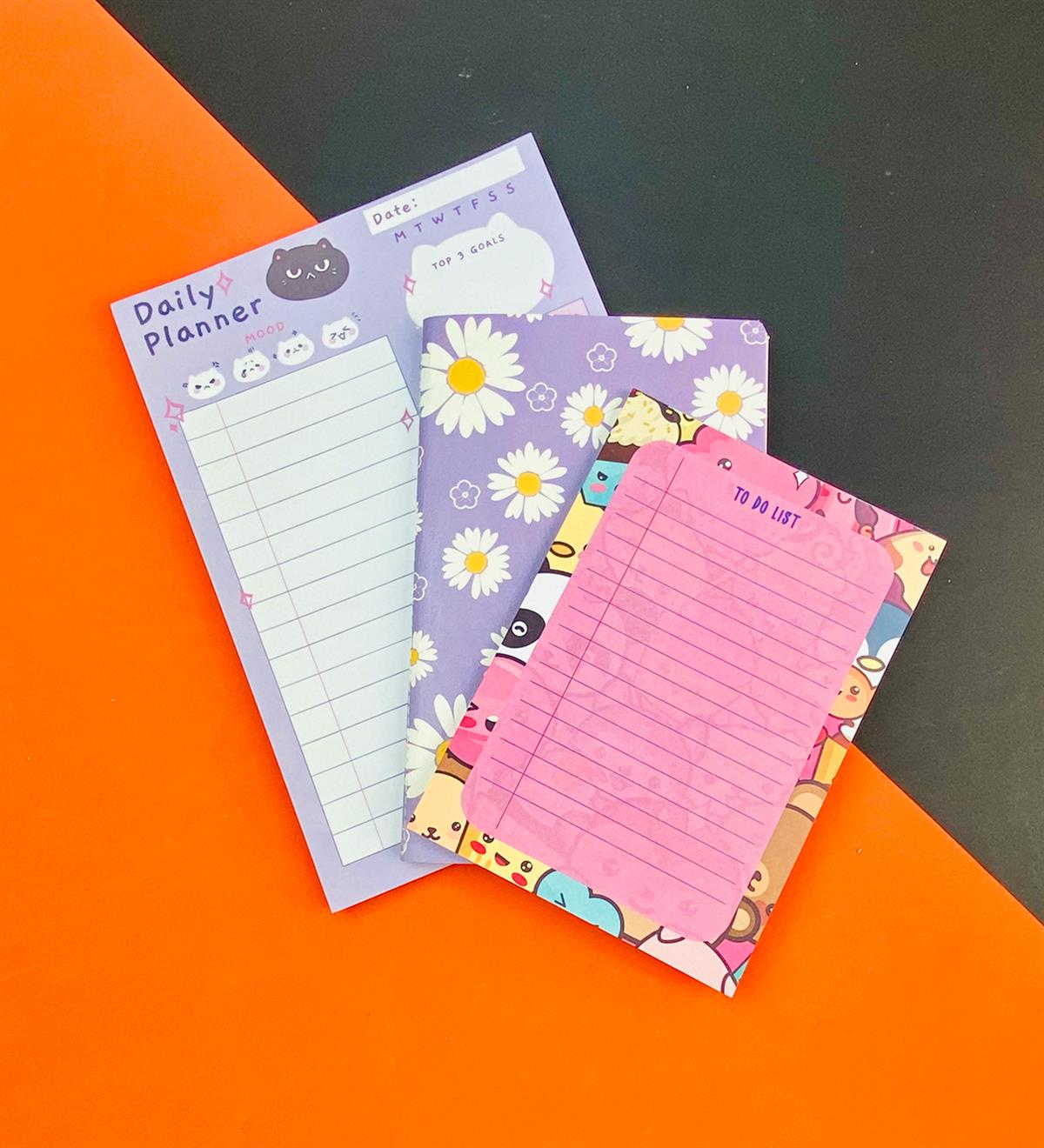 To Do List Yapılacak Listesi Dikişli Defter ve Klavye Önü Haftalık Planlayıcı Set:9giftmodaGmhs101943
