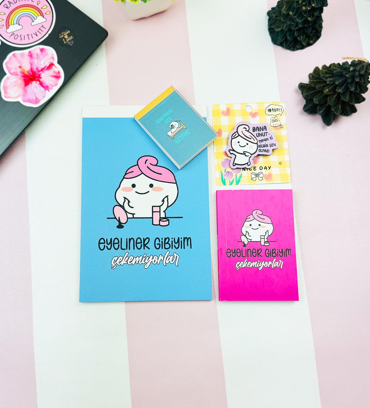 Motto Tasarımlı 4'lü Hediye Seti Seri :10giftmodaGmhs102023