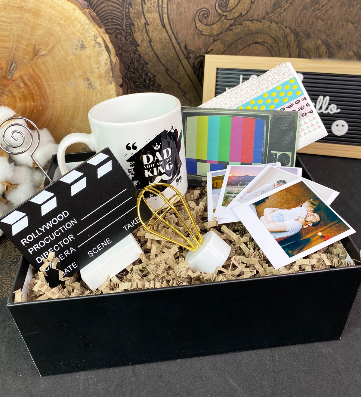 Kişiye Özel Fotoğraflı Albüm Ve Kral Baba Kupalı Hediye SetigiftmodaGmhs101706