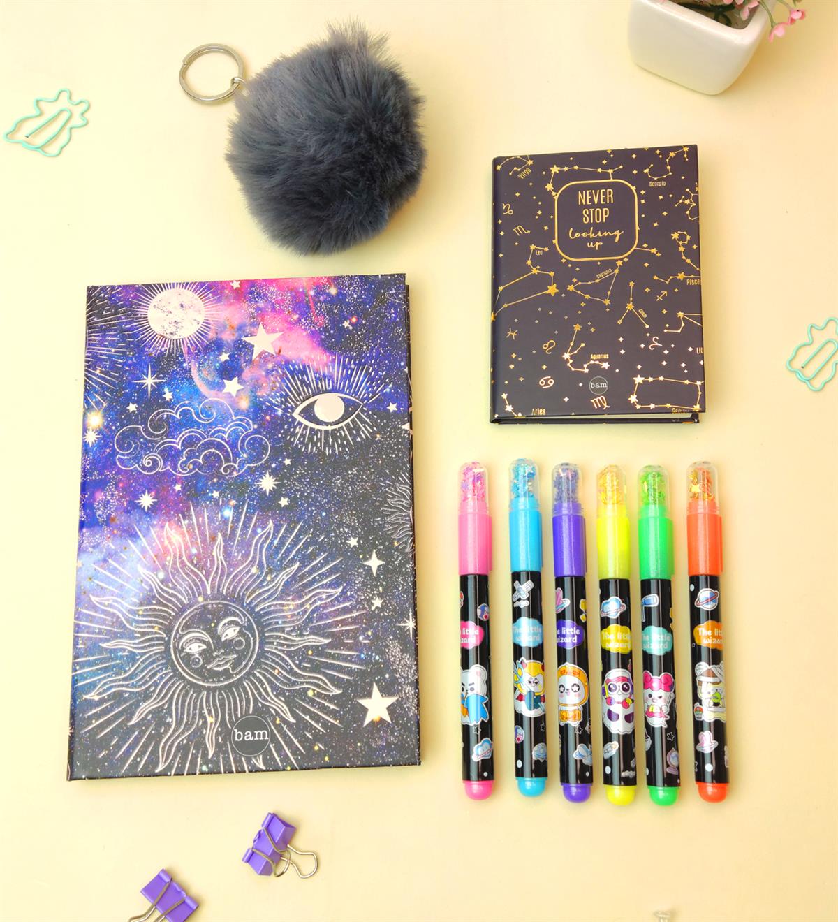 Space Tarot Tasarımlı Gezegen Fosforlu Kalemli Dolu Dolu Kırtasiye SetigiftmodaGmhs101823