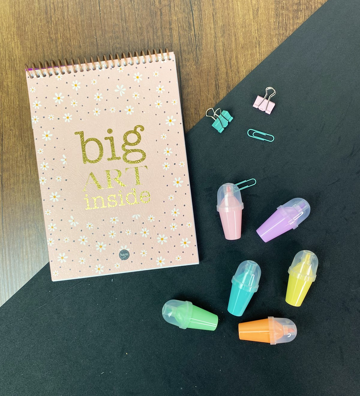 A5 Sketch Book Eskiz Defteri Ve 6'lı Cup Dondurma Keçeli KalemgiftmodaGmhs101792-Papatya