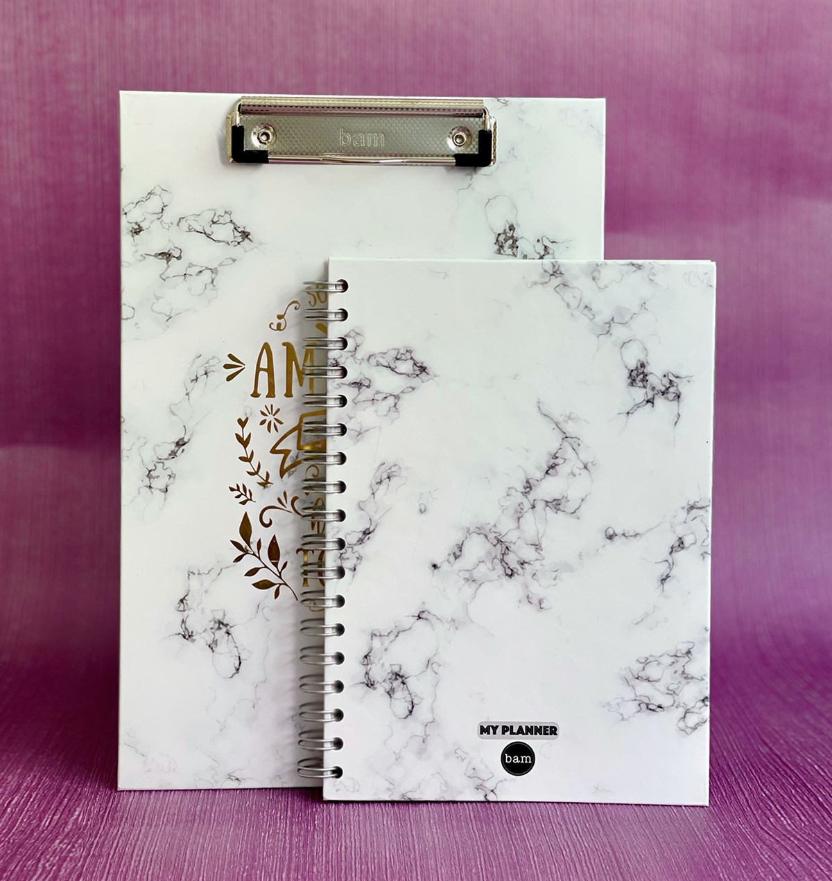 Beyaz Mermer Tasarımlı Konuşan Ajanda Ve Amazing SekreterlikgiftmodaGmhs101173