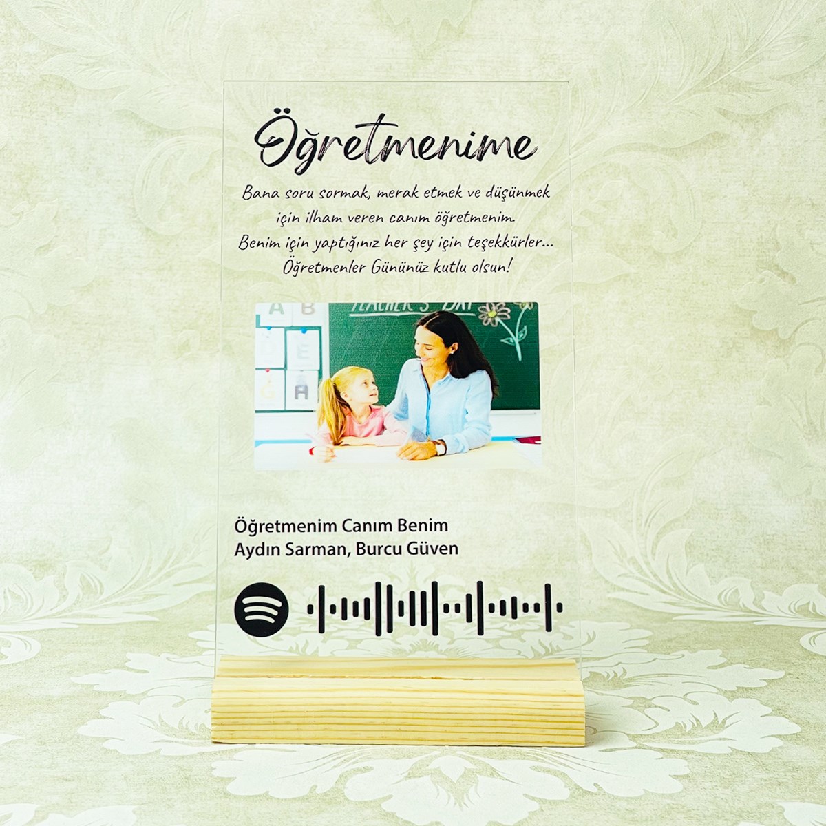 Kişiye Özel Öğretmenler Günü Spotify PlakgiftmodaGmig000049