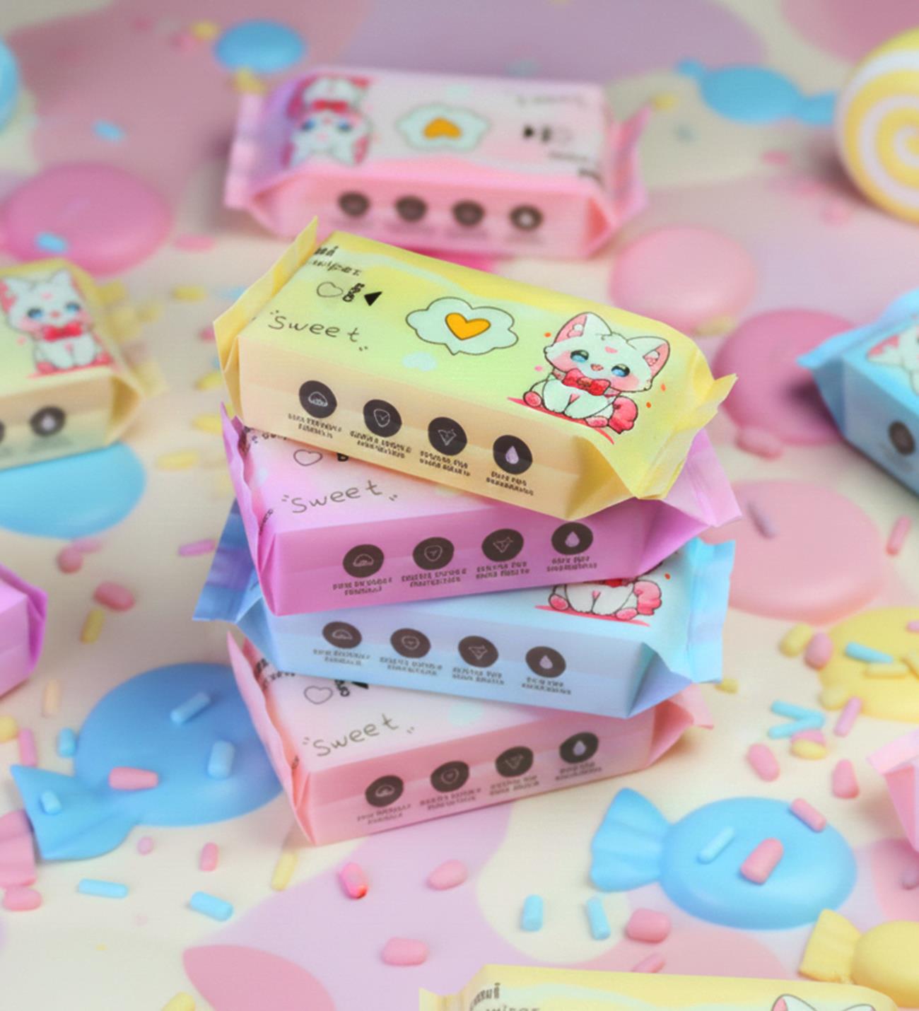 Figürlü Kompakt Mini Islak Mendil Paketi - 16'lıgiftmodaBM-1468