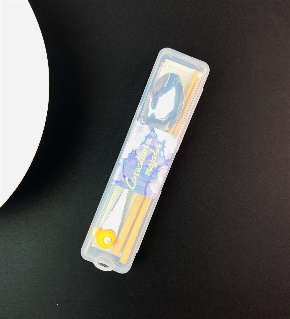 Kutulu chopstick Ve Kaşık SetgiftmodaBam-186
