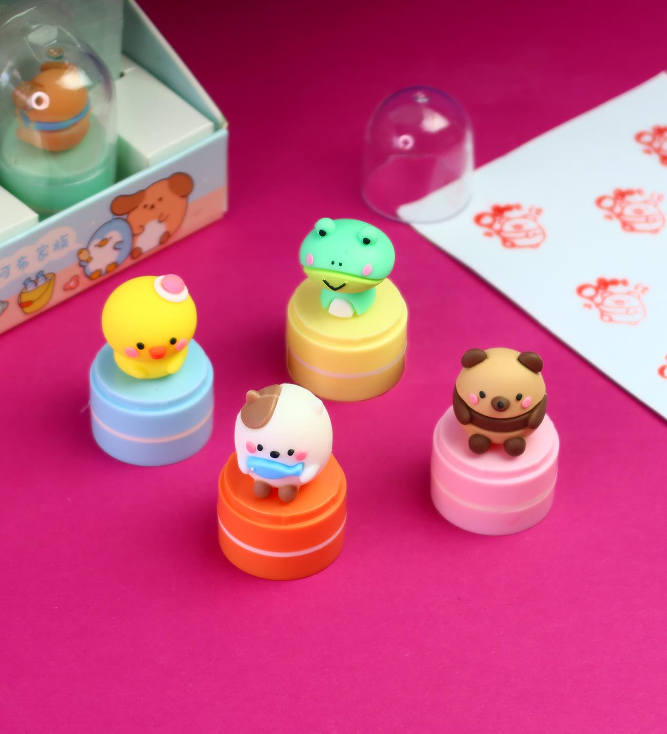 Kawaii Mini Karakterli Mühür – Sevimli Desenli Tekli Kaşeleme Mühürü (1 Adet)giftmodaBM-2045	