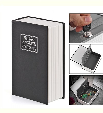 İngilizce Sözlük Görünümlü Kilitli Kitap Kasa
