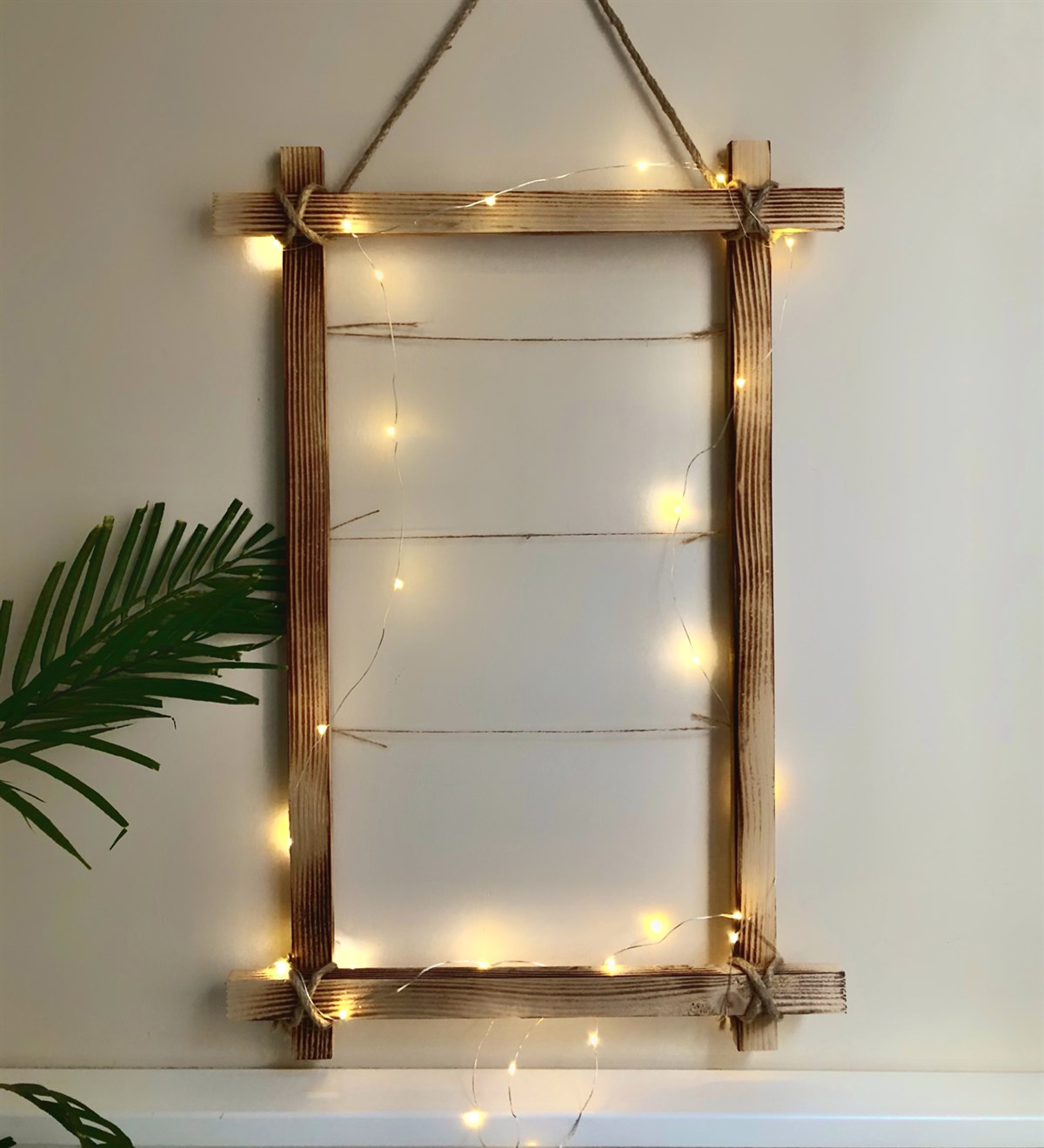 Işıklı Ahşap Kare ÇerçeveGiftmodaGmfc100001