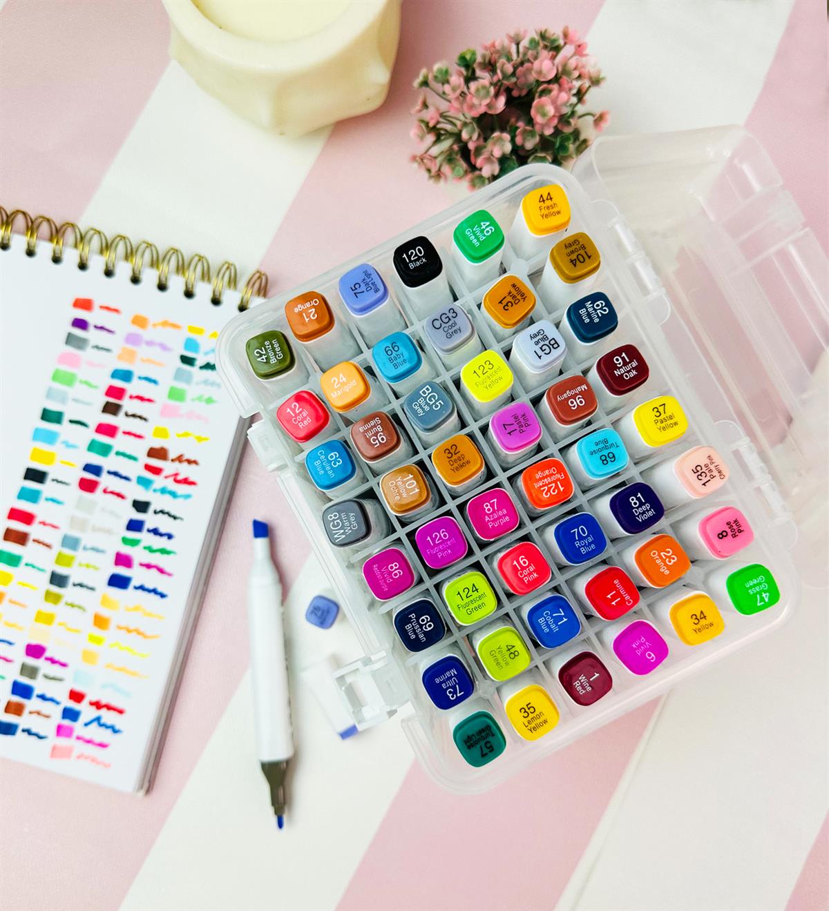 Colorful Çift Taraflı 48'li Marker Kalem SetgiftmodaBam-154