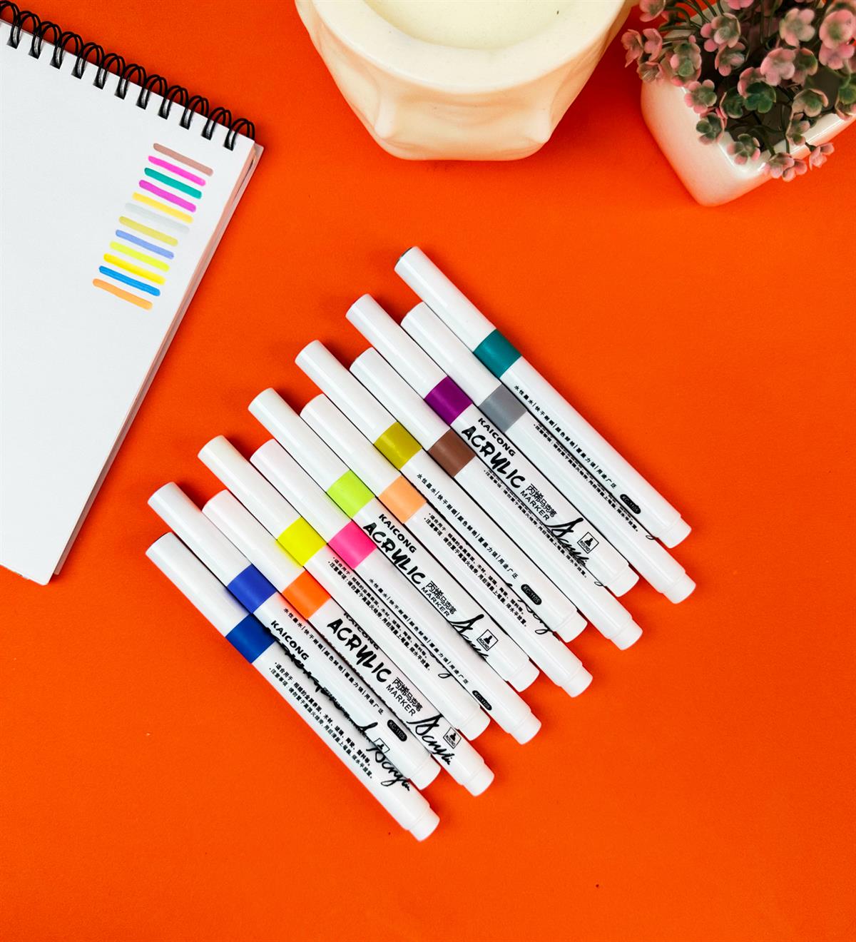 12'li Açık Ton Akrilik KalemgiftmodaBam-162