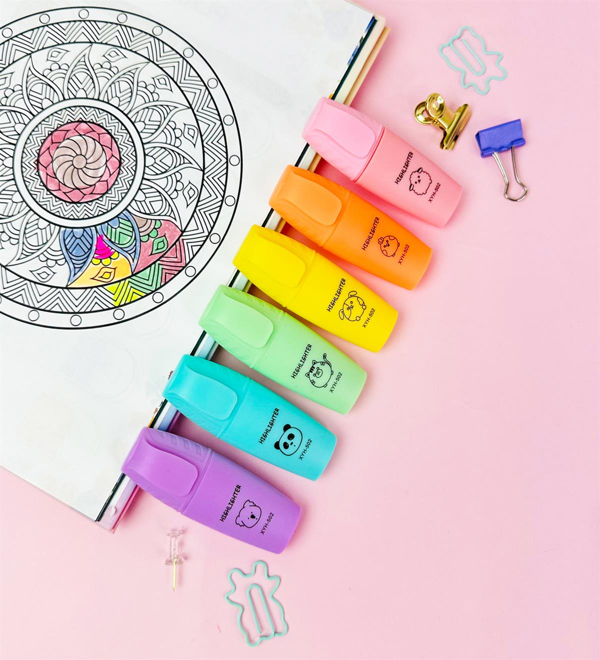 6'Lı Hayvan Baskılı Fosforlu KalemgiftmodaGm-5077