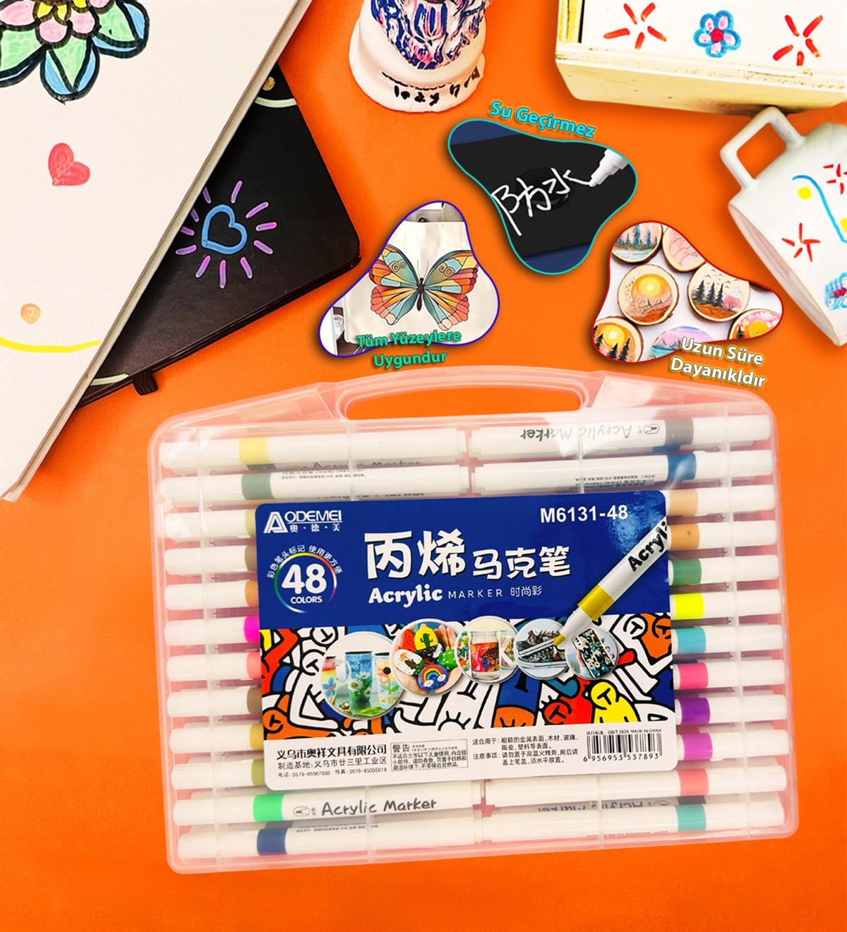 Kutulu 48'li Akrilik Kalem SetgiftmodaBM-1064