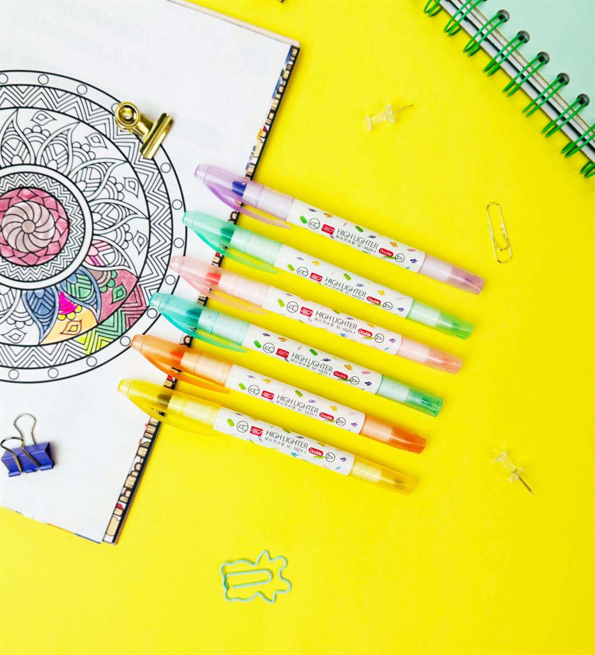 6'lı Çift Taraflı Soft Renkli Keçeli KalemgiftmodaGM-5129