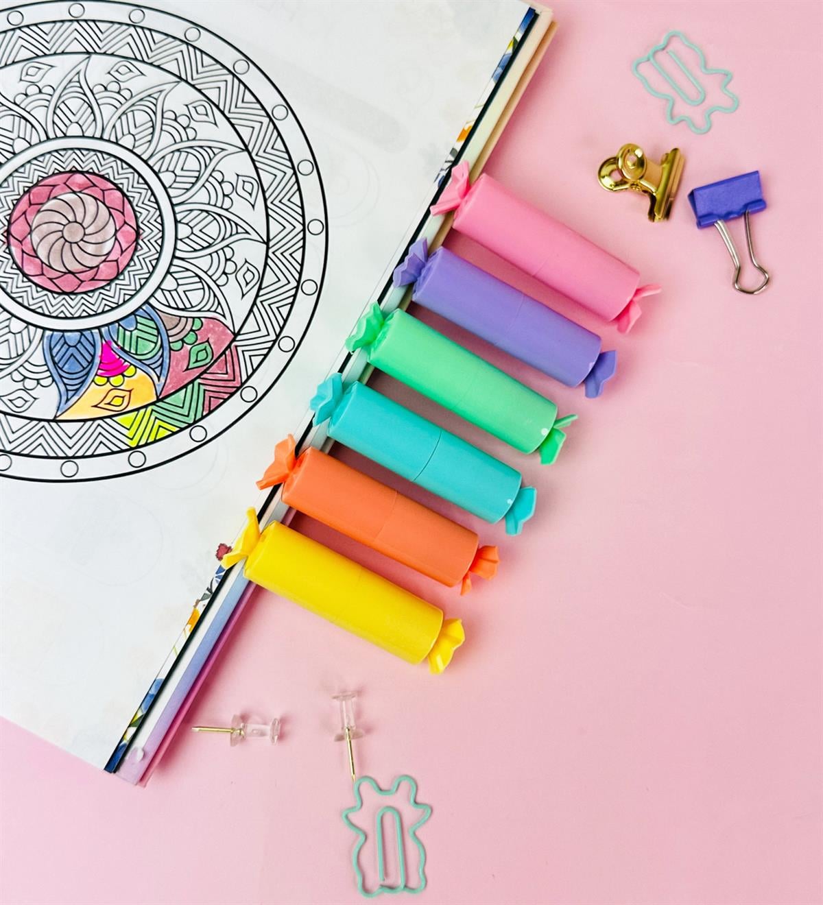 6'Lı Şeker Görünümlü Fosforlu KalemgiftmodaGm-5078