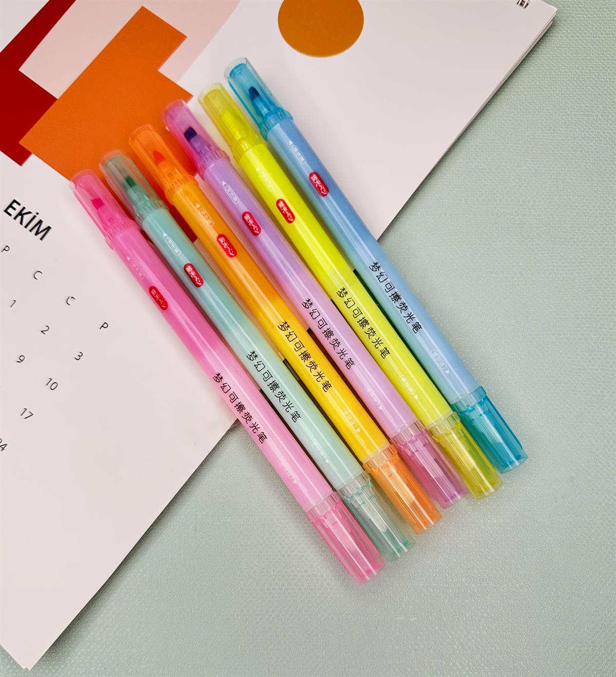 6'lı Çift Taraflı Keçeli Silinebilir Kalem Set giftmodaGM-5088