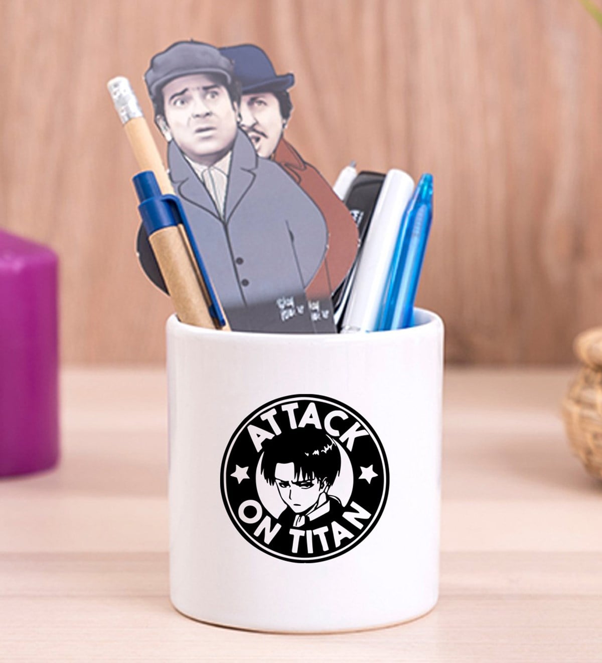 Attack On Titan Anime Tasarımlı Seramik KalemlikgiftmodaGmklm100065