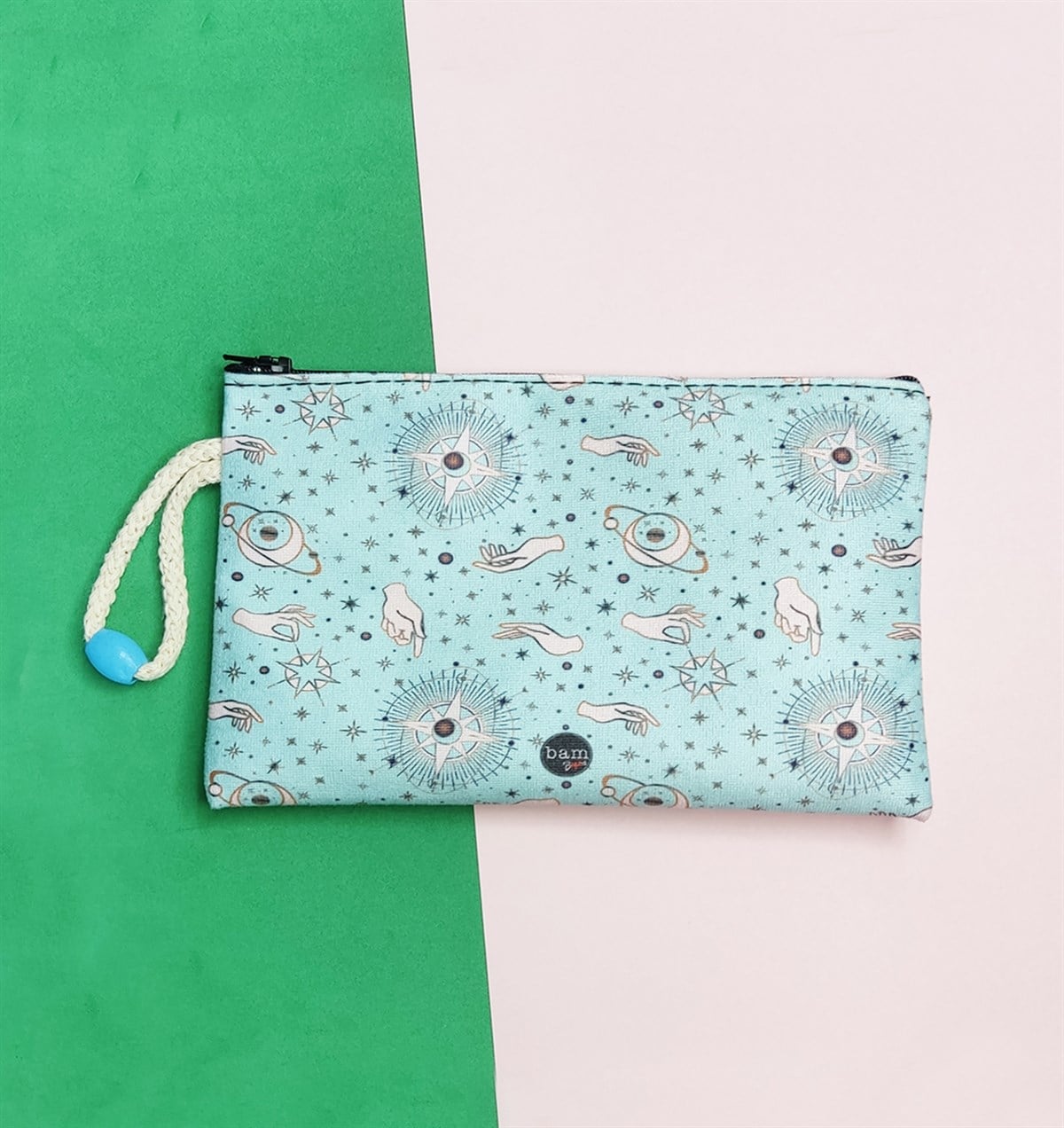 Yeşil Tarot Tasarımlı Bez Kalemlik CüzdangiftmodaGmklm100008