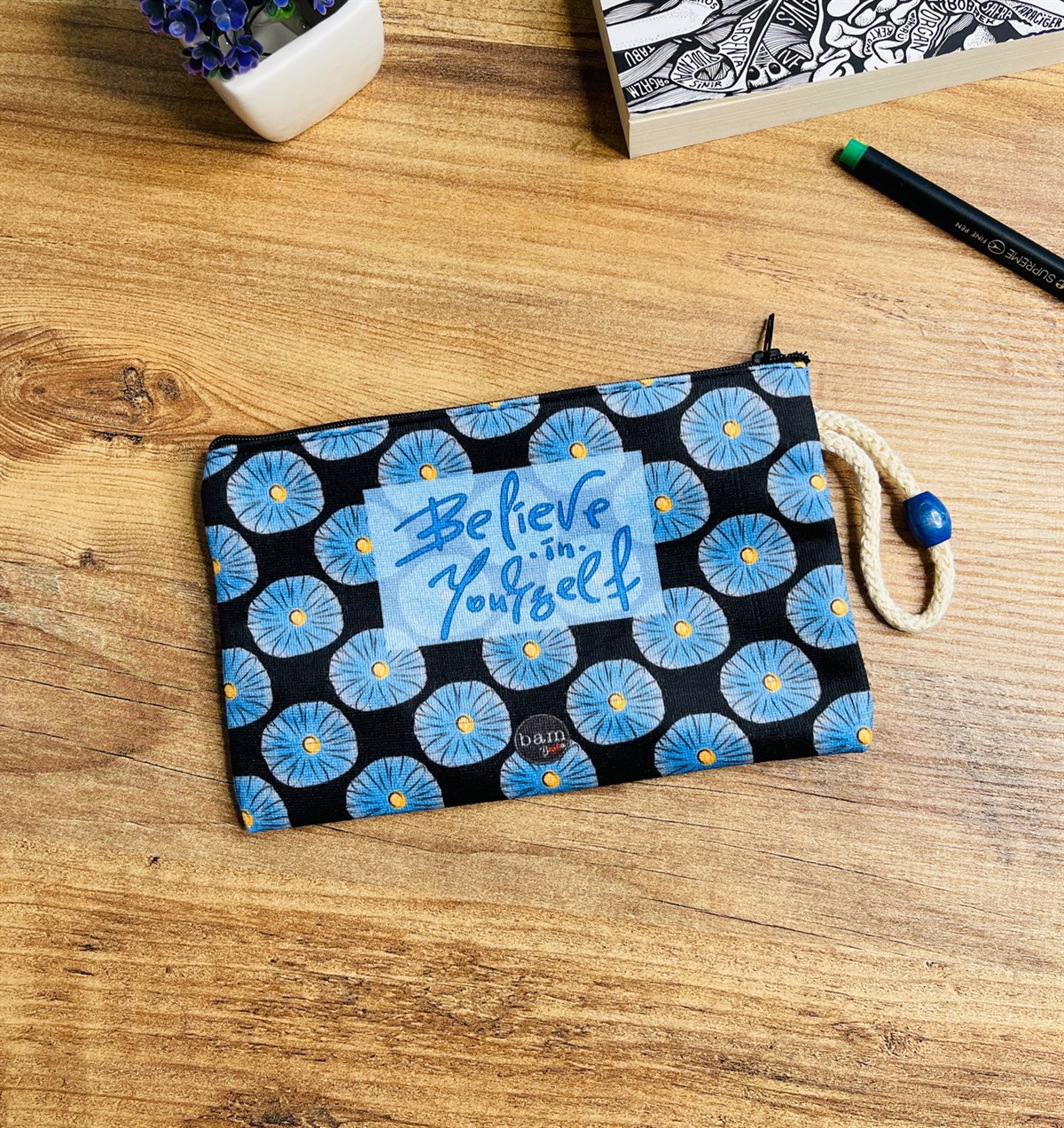Believe İn Yourself Tasarımlı Bez Kalemlik CüzdangiftmodaGmklm100031