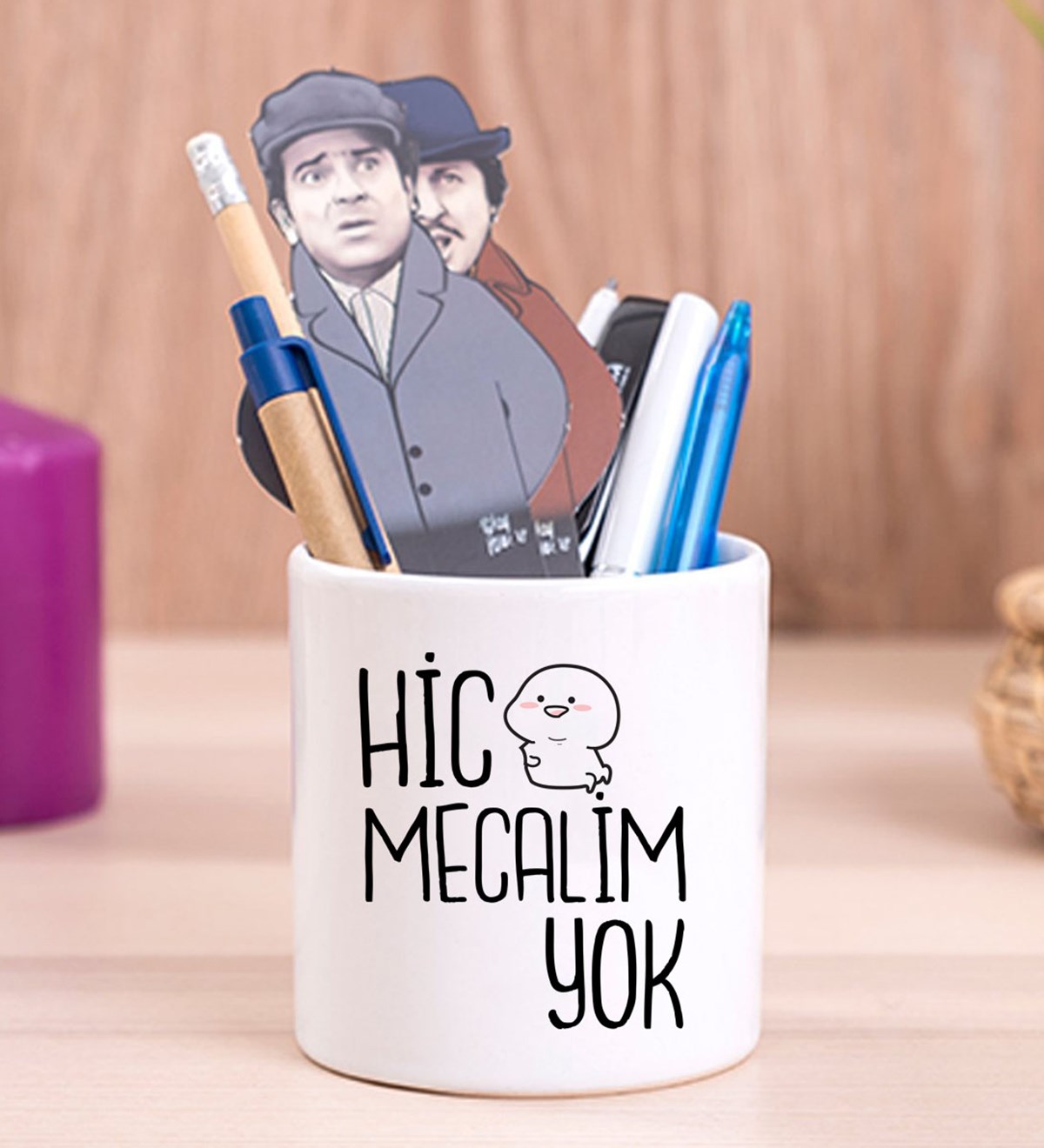 Hiç Mecalim Yok Tasarımlı Seramik KalemlikgiftmodaGmklm100105