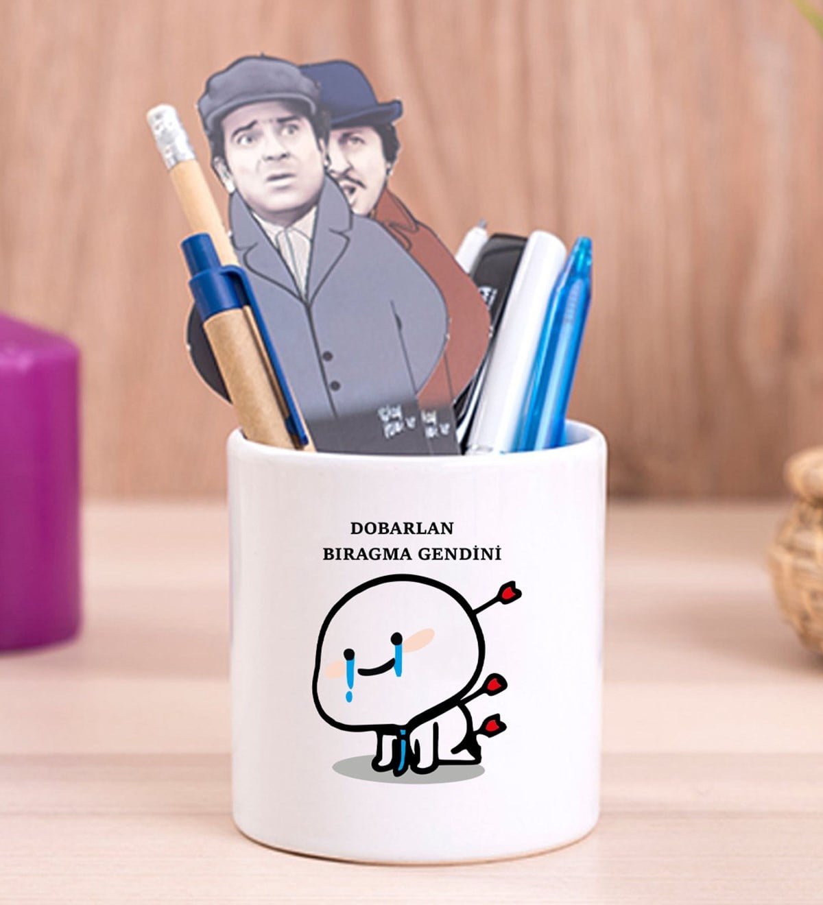 Dobarlan Bıragma Kendini Tasarımlı Seramik KalemlikgiftmodaGmklm100094