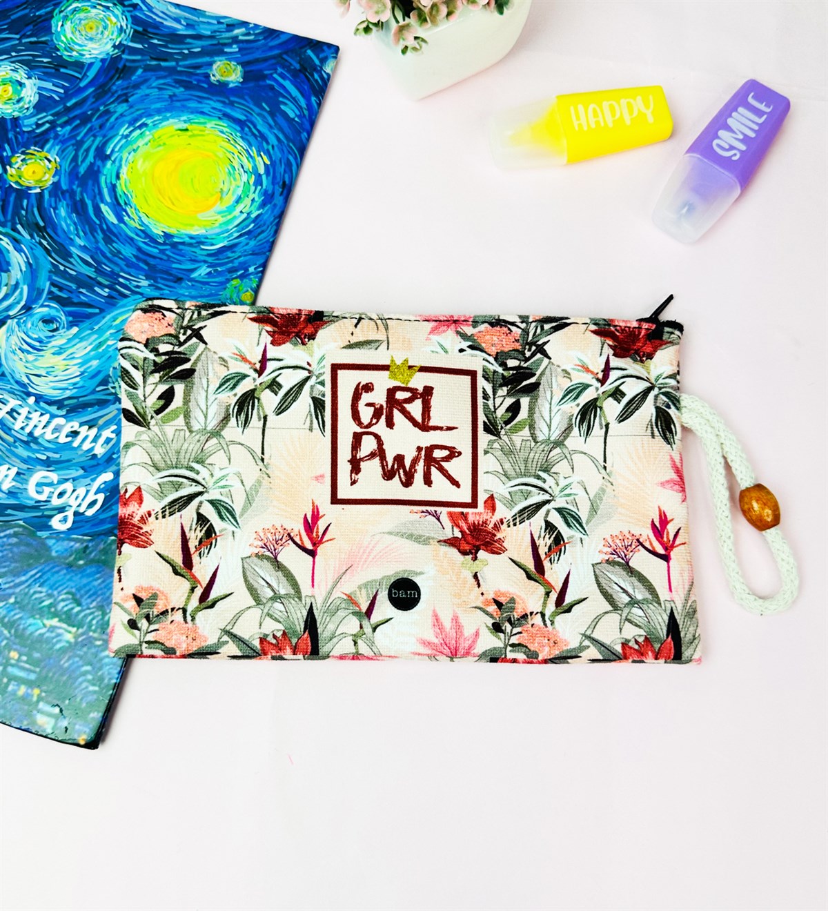 Girl Power Tasarımlı Bez Kalemlik CüzdangiftmodaGmklm100204