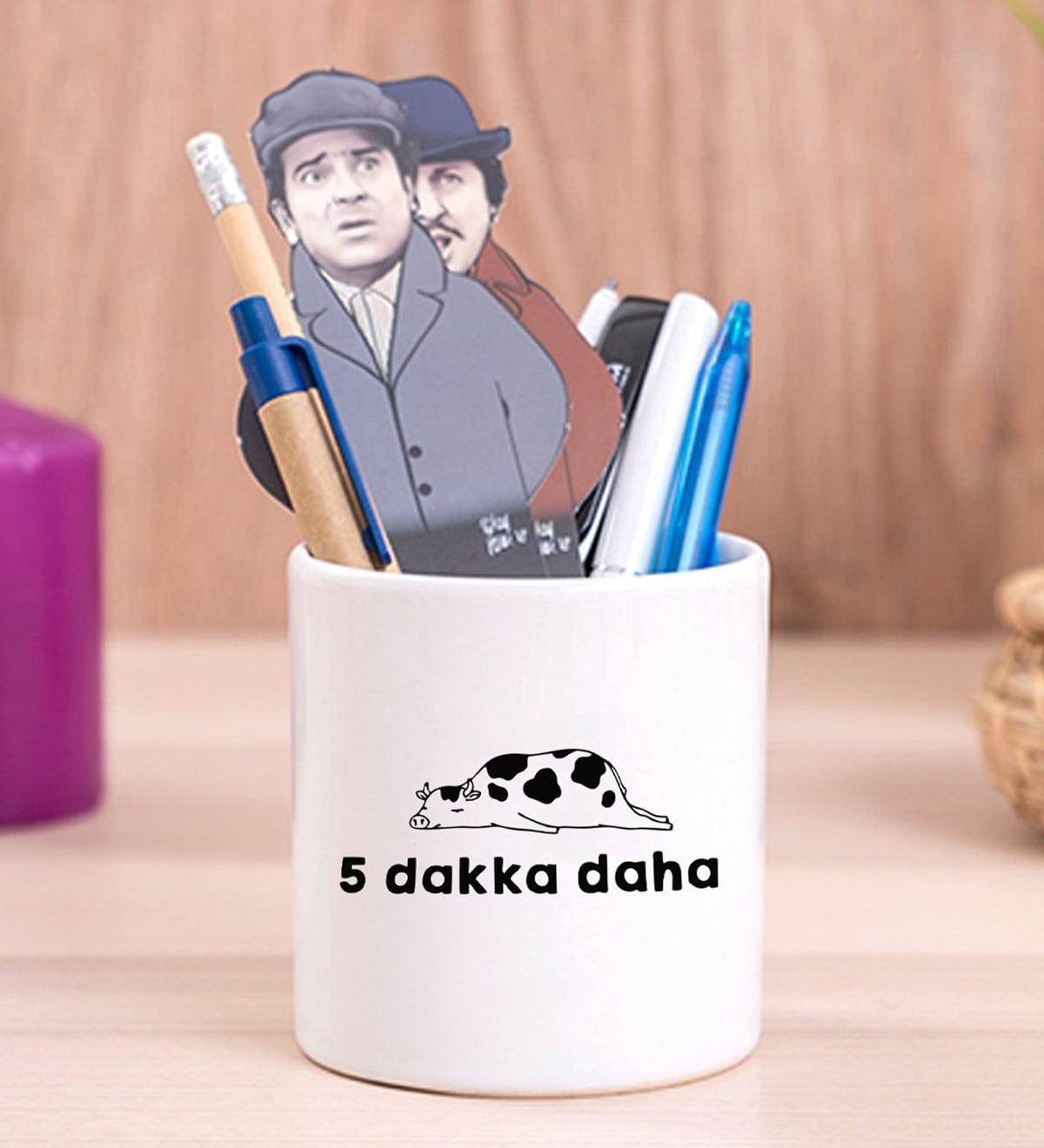 5 Dakka Daha Tasarımlı Seramik KalemlikgiftmodaGmklm100058