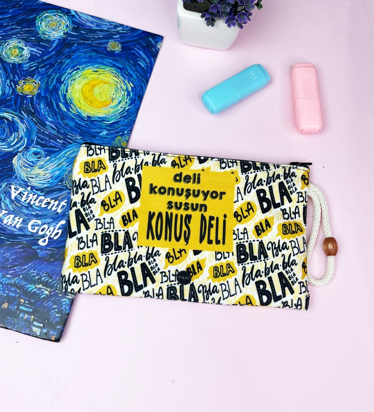 Deli Konuşuyor Susun Tasarımlı Bez Kalemlik CüzdangiftmodaGmklm100175