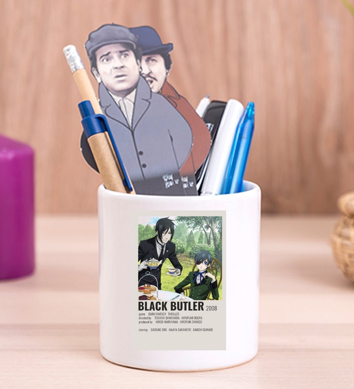 Black Butler Anime Tasarımlı Seramik KalemlikgiftmodaGmklm100073