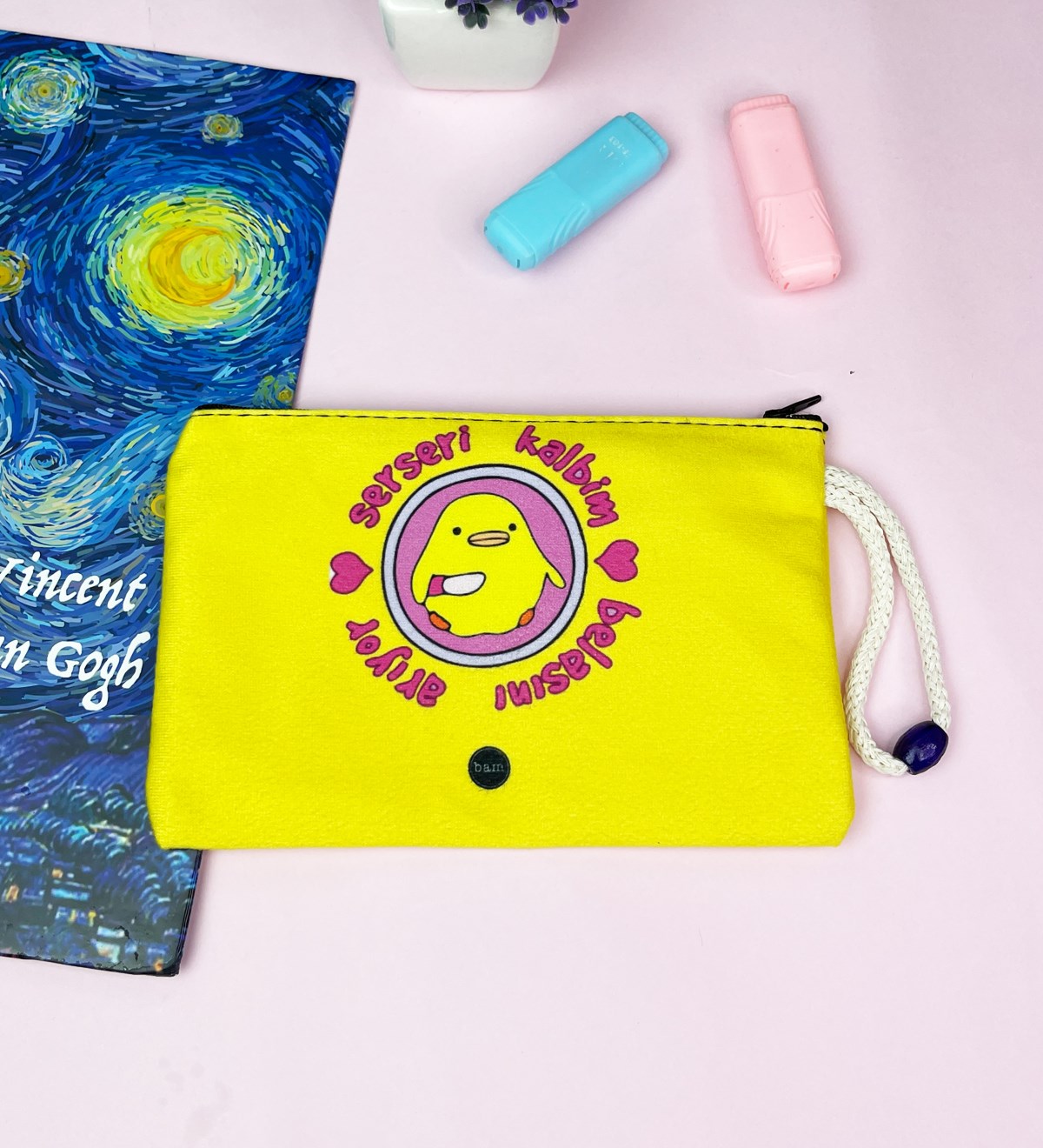 Serseri Kalbim Belasını Arıyor Tasarımlı Bez Kalemlik CüzdangiftmodaGmklm100159