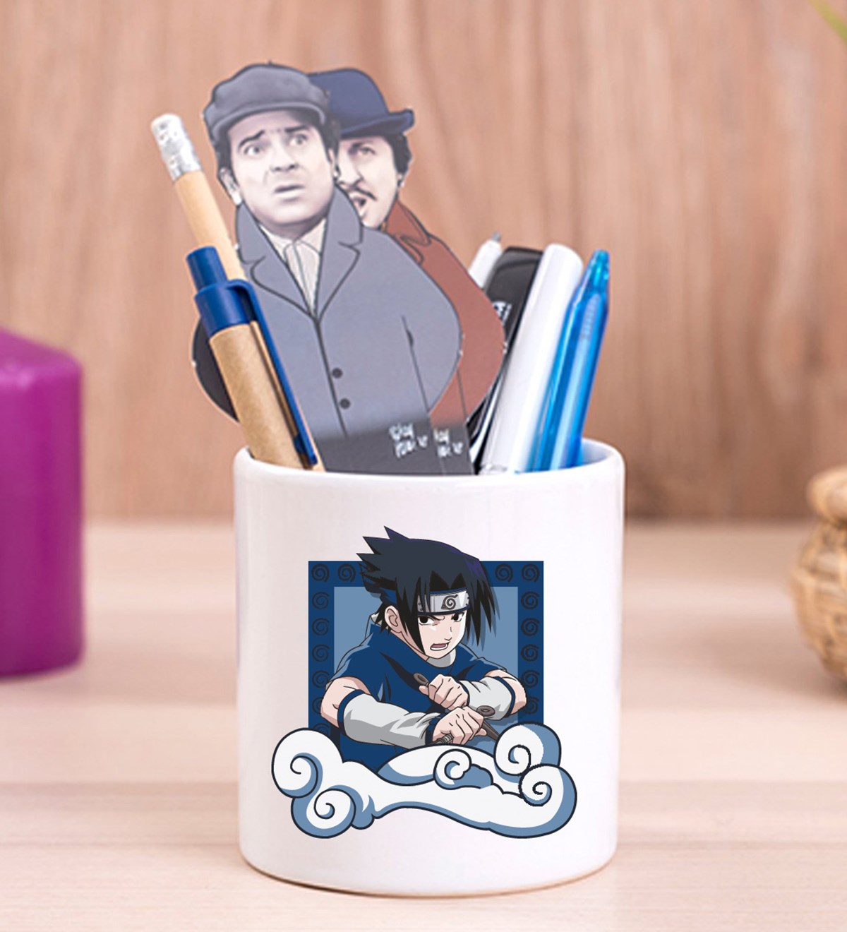 Naruto Fight Anime Tasarımlı Seramik Kalemlik	giftmodaGmklm100134