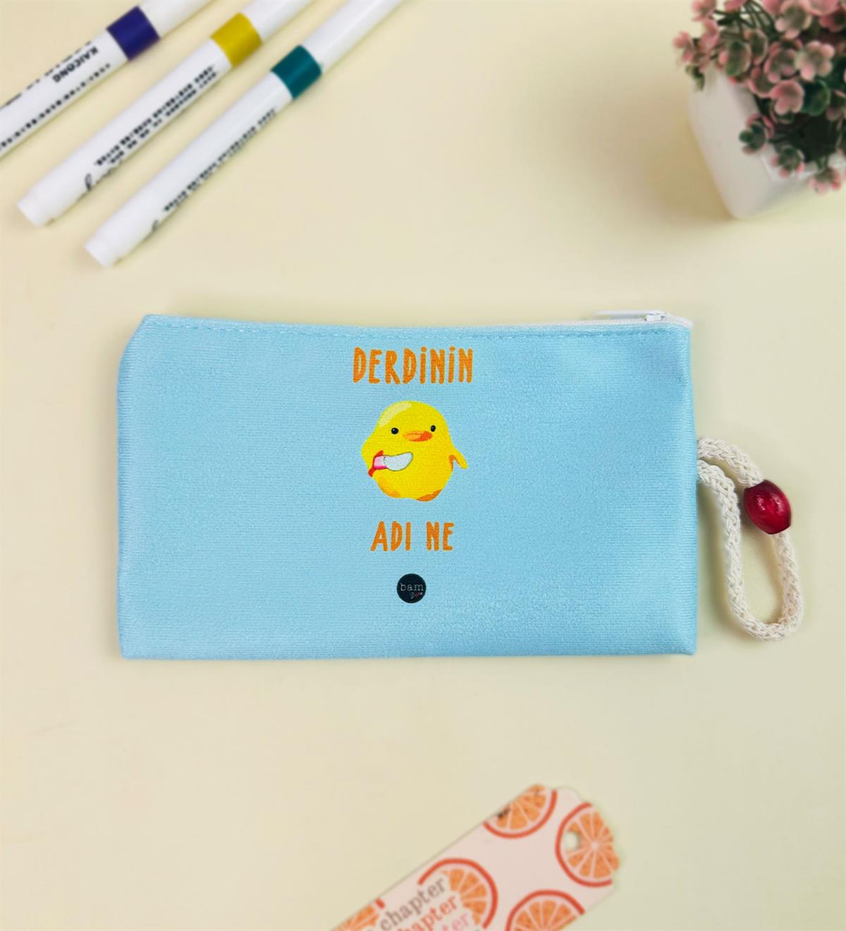 Derdinin Adı Ne Tasarımlı Bez Kalemlik CüzdangiftmodaGmklm100236