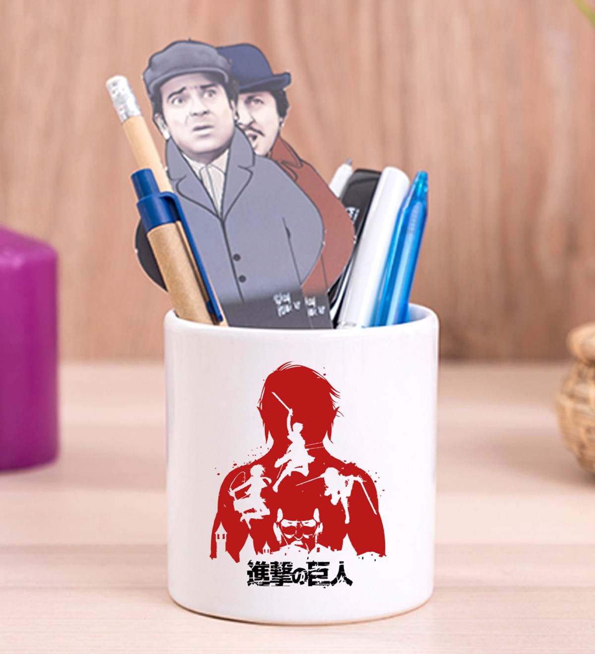 Attack On Titan 3 Anime Tasarımlı Seramik KalemlikgiftmodaGmklm100066