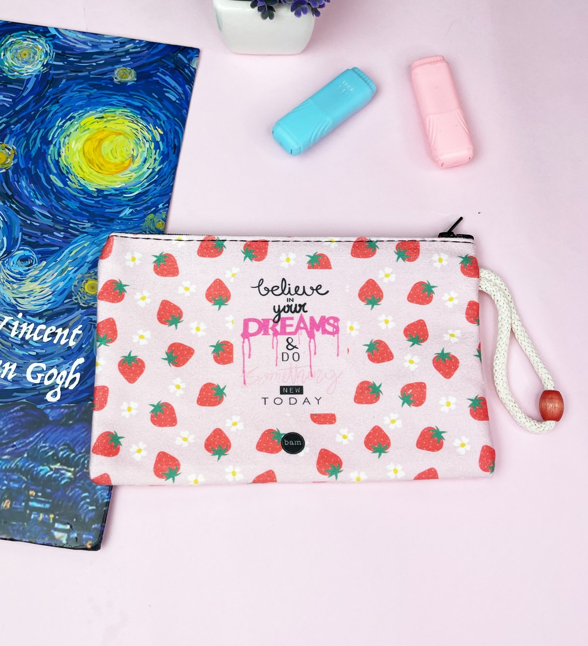 Believe In Your Dreams Tasarımlı Bez Kalemlik CüzdangiftmodaGmklm100160