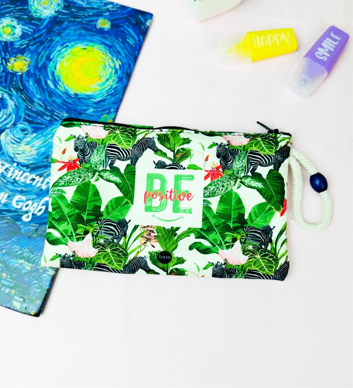 Be Positive Tasarımlı Bez Kalemlik CüzdangiftmodaGmklm100190	