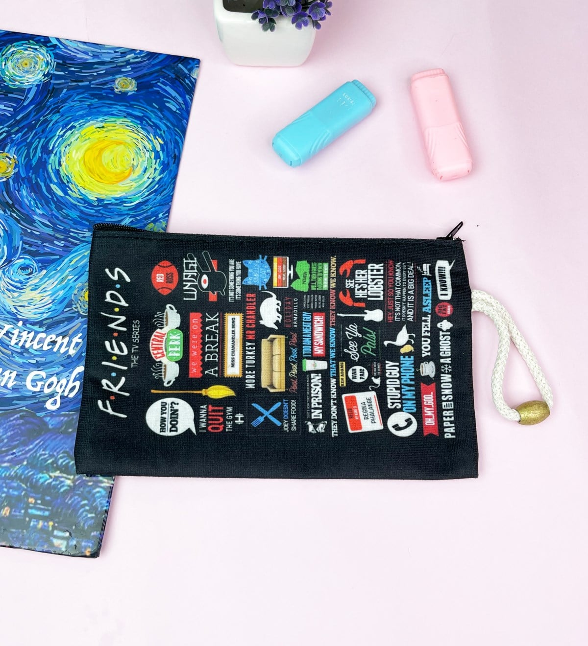 Friends Tasarımlı Bez Kalemlik CüzdangiftmodaGmklm100158