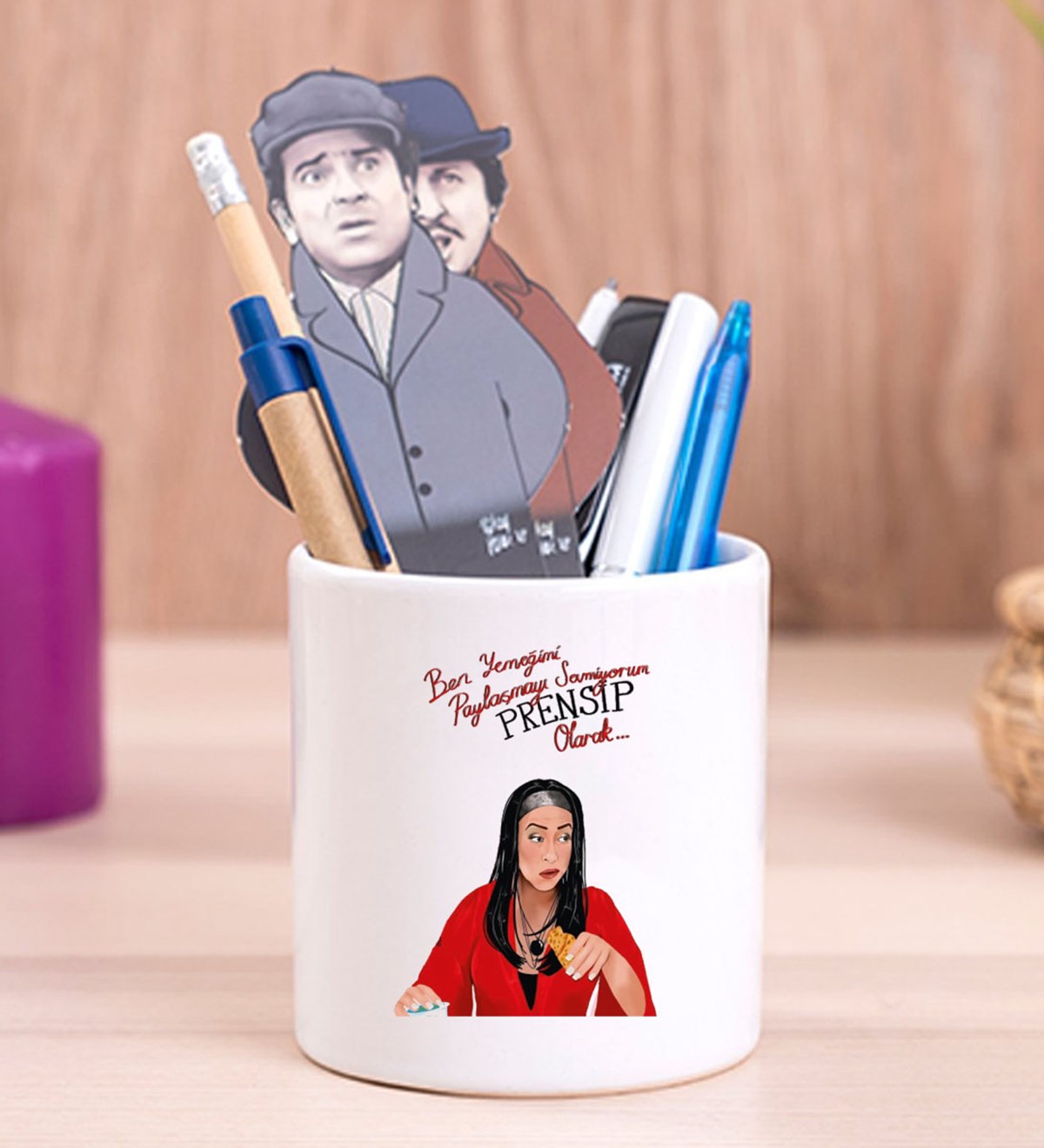 Prensip Olarak Tasarımlı Seramik KalemlikgiftmodaGmklm100142