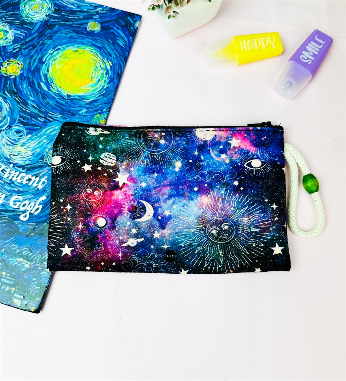 Space Tarot Tasarımlı Bez Kalemlik CüzdangiftmodaGmklm100201