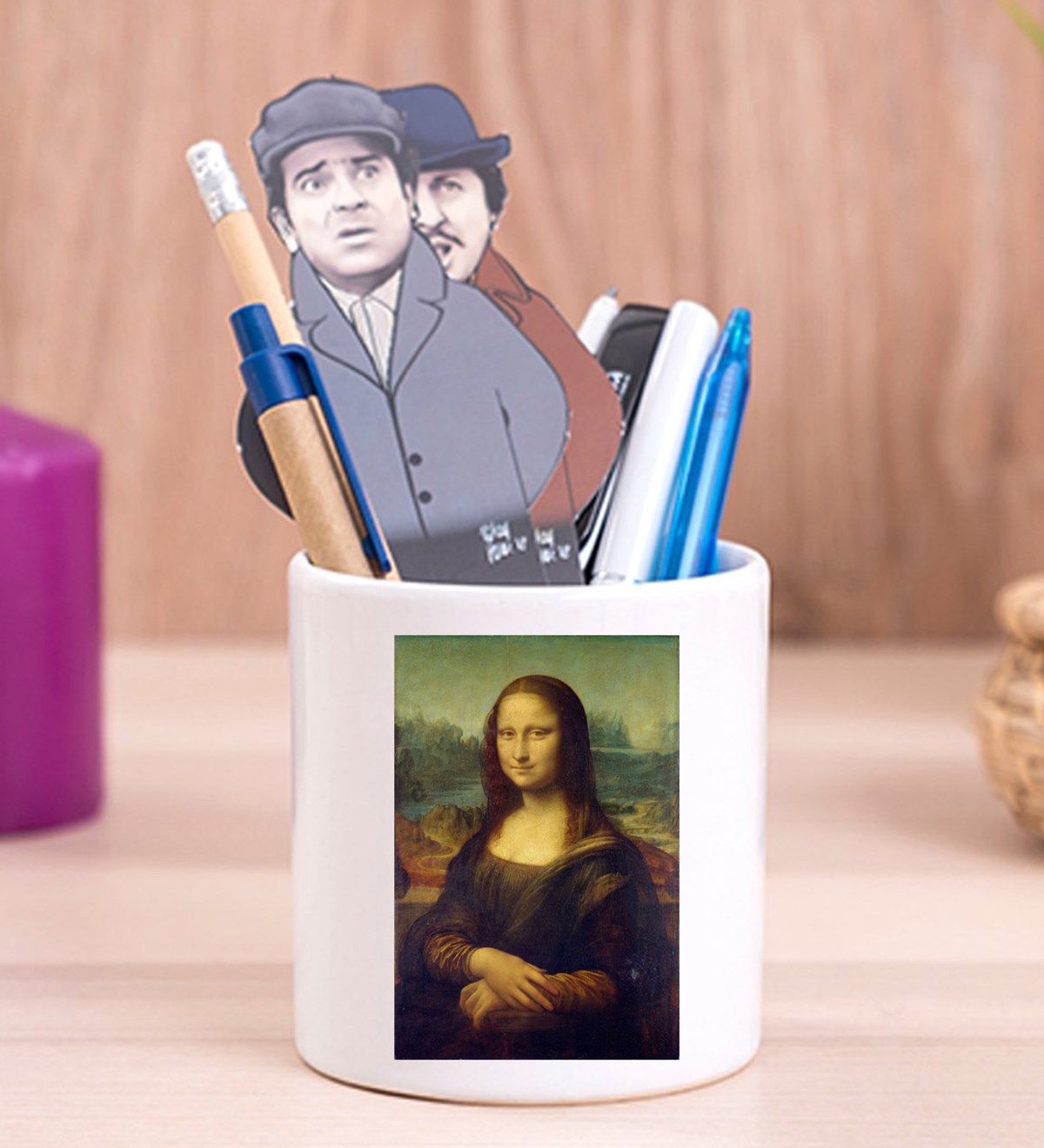 Mona Lisa Tasarımlı Seramik Kalemlik	giftmodaGmklm100127