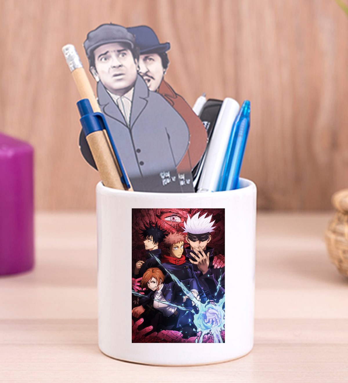 Anime 2 Tasarımlı Seramik KalemlikgiftmodaGmklm100062