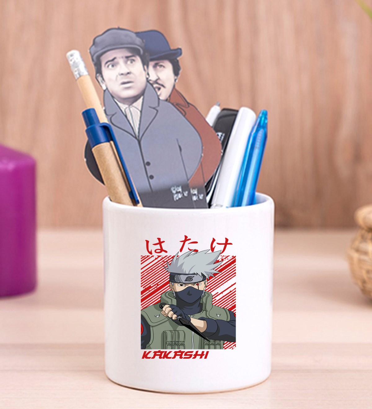 Kakashi Anime Tasarımlı Seramik Kalemlik	giftmodaGmklm100116