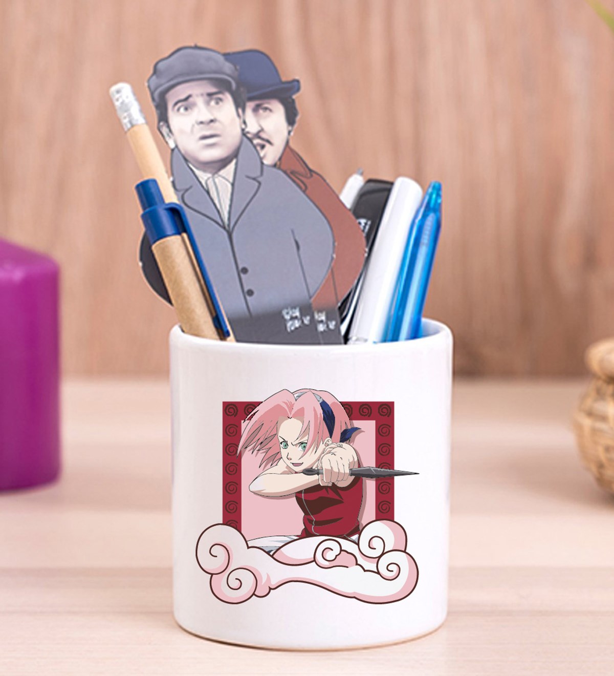 Naruto Girl Anime Tasarımlı Seramik Kalemlik	giftmodaGmklm100135