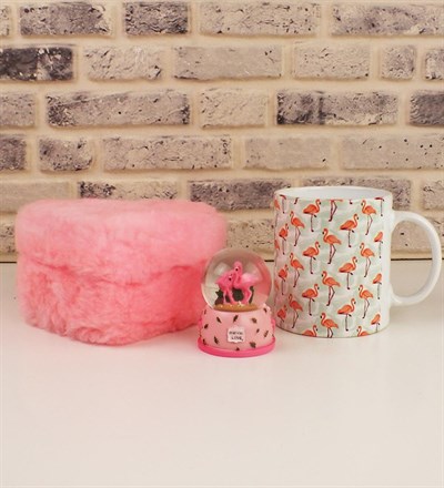 Kalpli Pembe Peluş Kutu Seti