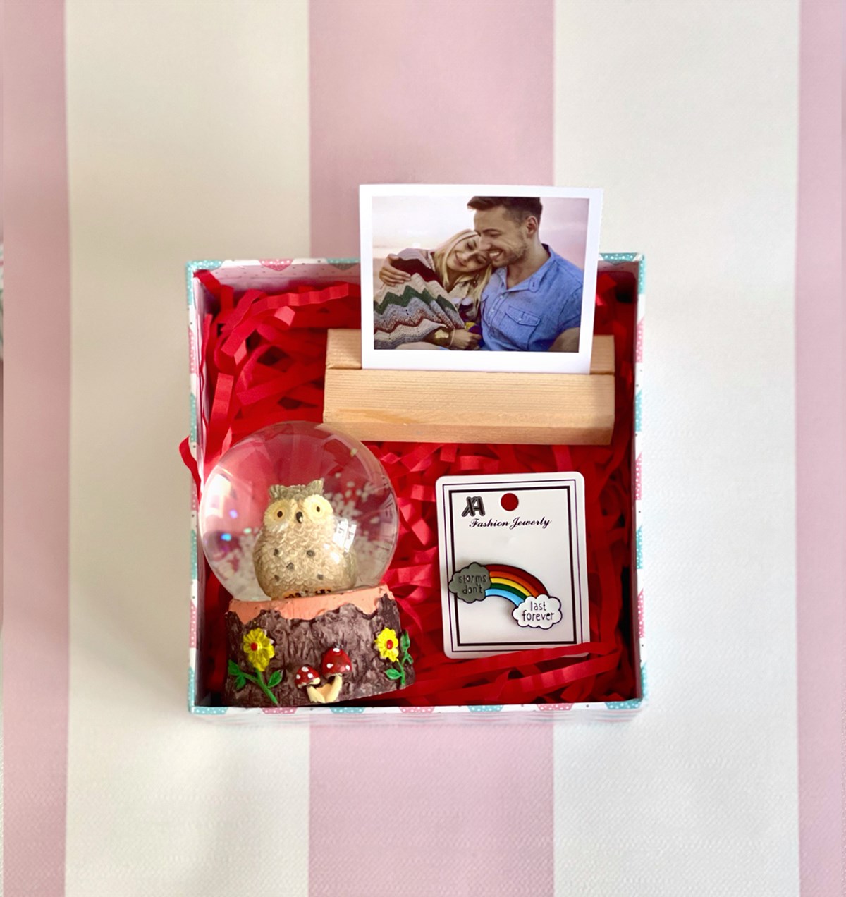 Mini Kar Küresi Rozet ve Mini Fotoğraf AlbümüGiftmodaGmhs101098