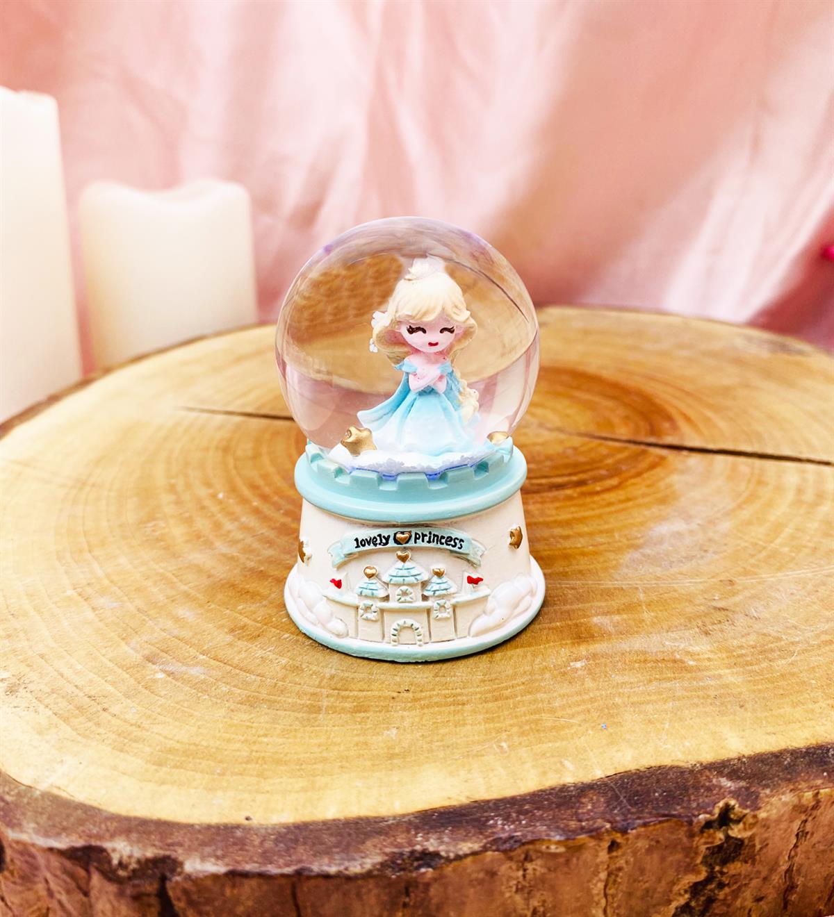 Sevimli Prenses Tasarımlı Mini Işıklı Kar KüresigiftmodaBam-149